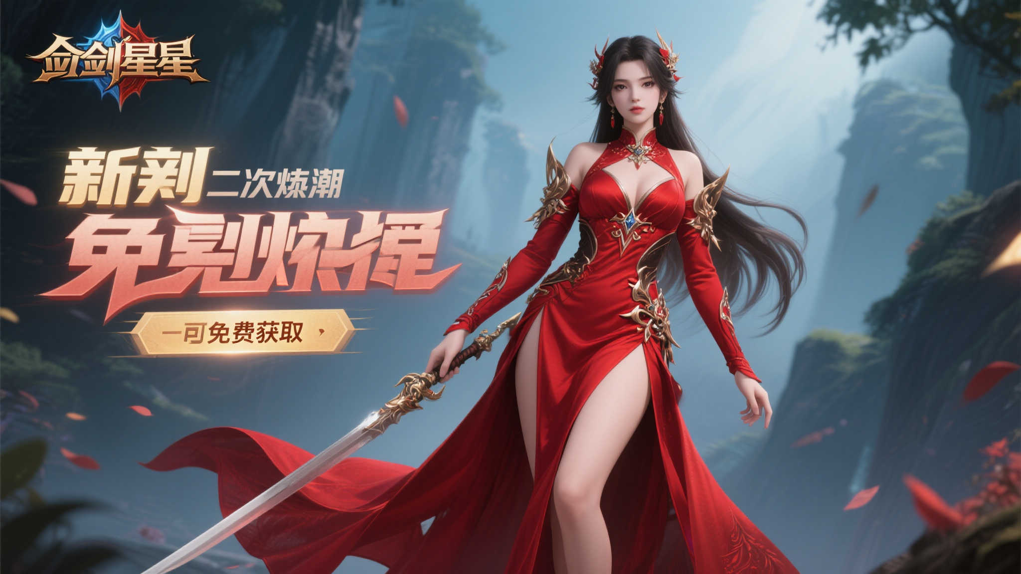 《剑星》新装免费领!红色开衩长裙惊艳亮相,性感爆棚 《剑星》新装免费领!红色开衩长裙惊艳亮相,性感爆棚